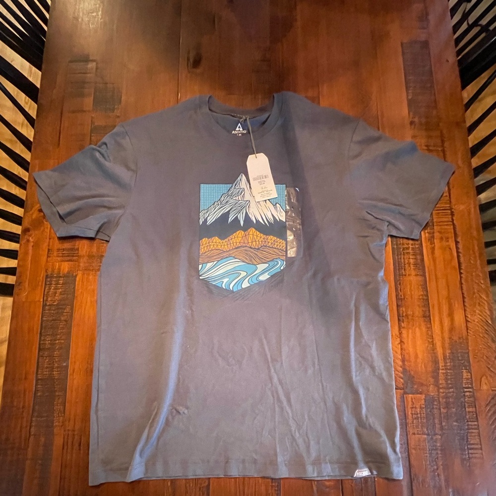 Ascend Charcoal Mountain Graphic Tee